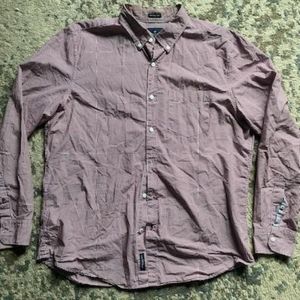 Maroon gingham button down